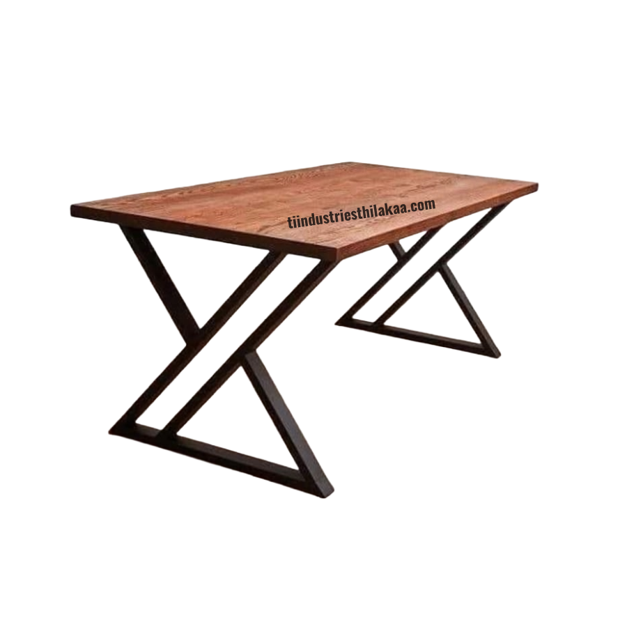 Steel Cafe Wooden Dining Table