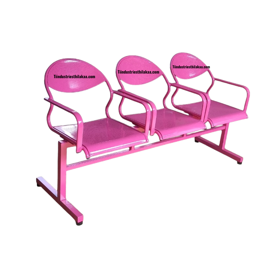 3 Seater Waiting Chair - Pink